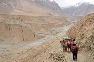 10 Descending Down To The Surakwat River From The Terrace Between Yilik Village And Sarak On Trek To K2 North Face In China.jpg